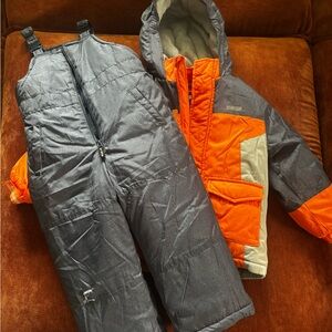 OshKosh B'gosh Navy and Orange Kids Jacket & Snow Pants Set